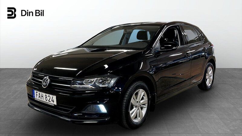 Svart Begagnad 2018 VW Polo Halvkombi | 139 800 kr (Marknadspris) - Bild 1/4