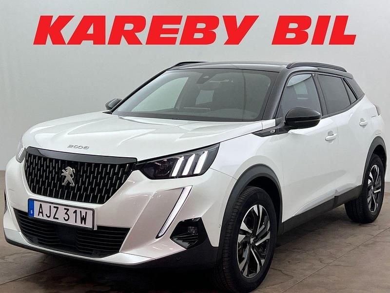 Vit Begagnad 2021 Peugeot 2008 GT SUV | 213 900 kr (Bra pris) - Bild 1/3