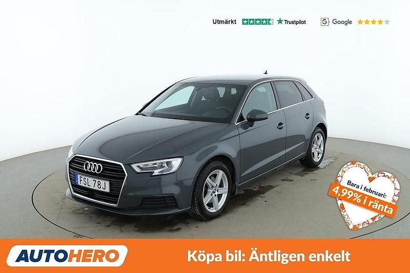 Begagnad Audi A3 Sportback 150 HK (110 kW) 2019 Grå Halvkombi