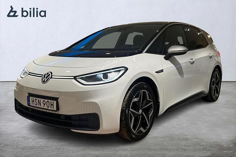 Vit Begagnad 2020 VW ID.3 Pro Performance Halvkombi | 229 500 kr (Marknadspris) - Bild 1/3