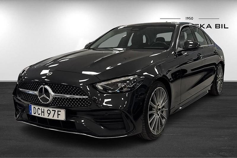 Grafitgrå metallic Begagnad 2023 Mercedes C300 AMG line Sedan | 479 000 kr - Bild 1/3
