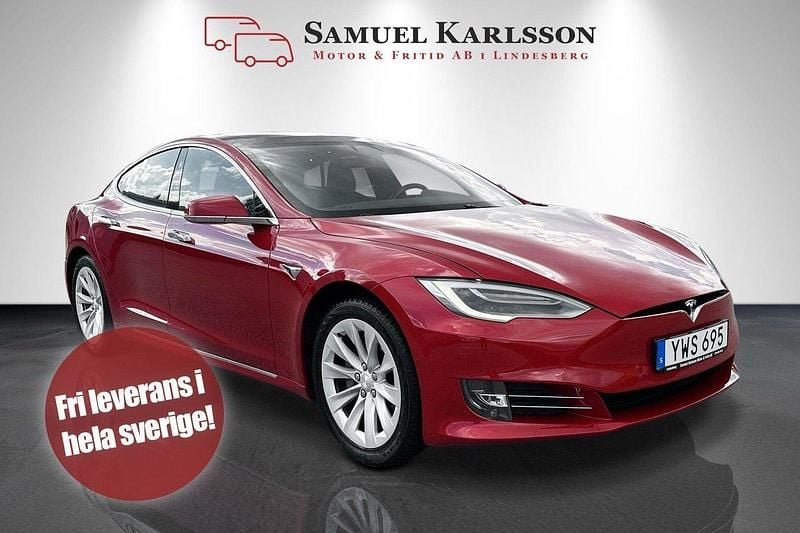 Röd Begagnad 2018 Tesla Model S Halvkombi | 296 000 kr (Marknadspris) - Bild 1/4