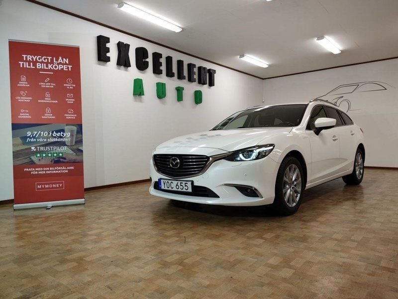 Vit Begagnad 2017 Mazda 6 Kombi | 179 000 kr (Superpris) - Bild 1/4