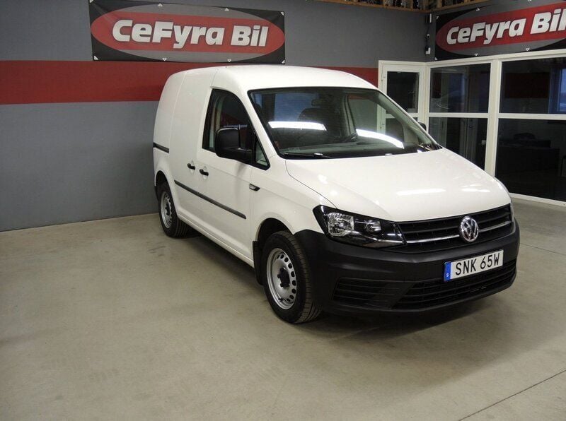 Vit Begagnad 2019 VW Caddy Minibuss | 128 900 kr (Lite dyr) - Bild 1/4