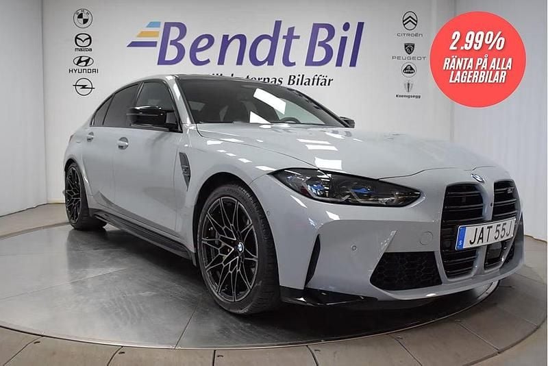 Grå Begagnad 2024 BMW M3 Competition Edition Sedan | 1 019 500 kr (Marknadspris) - Bild 1/4