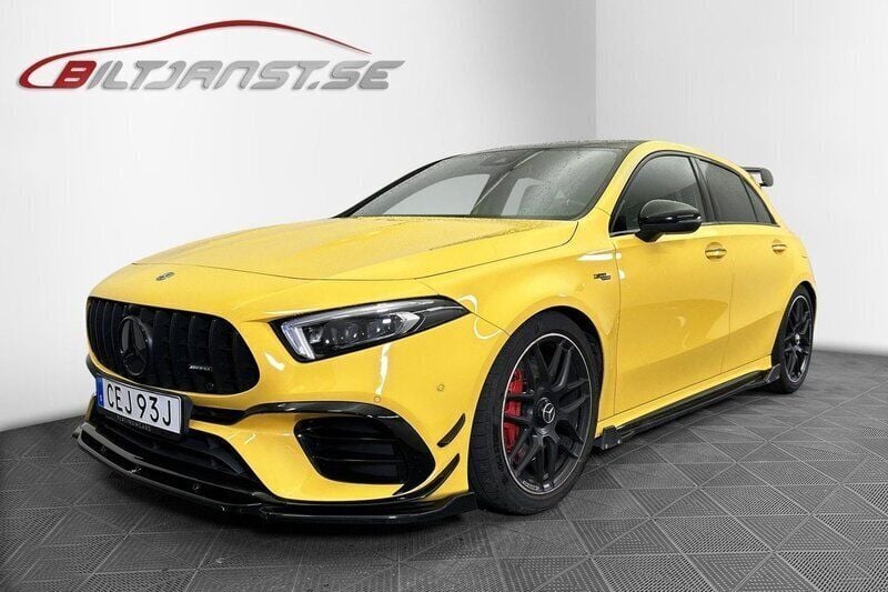 Gul Begagnad 2021 Mercedes A45 AMG AMG Halvkombi | 539 000 kr - Bild 1/4