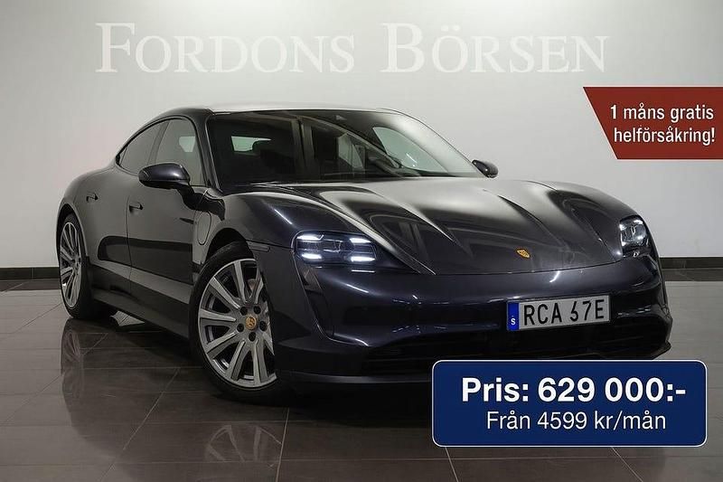 Mörkgrå Begagnad 2020 Porsche Taycan 4S Sport Sedan | 599 000 kr - Bild 1/4