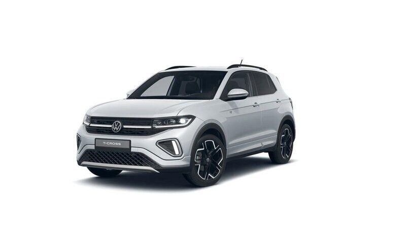 Silver Ny 2025 VW T-Cross R-line SUV | 378 200 kr - Bild 1/3