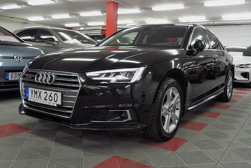 Svart Begagnad 2018 Audi A4 Sedan | 224 500 kr (Marknadspris) - Bild 1/4