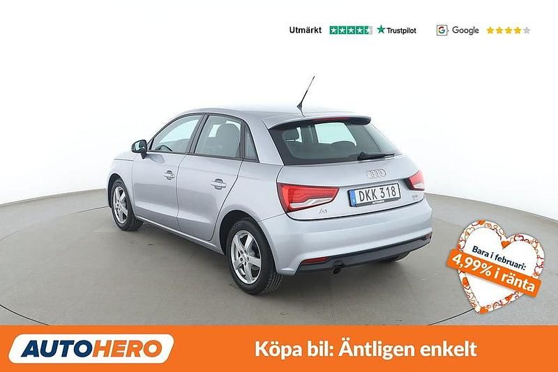 Begagnad Audi A1 Sportback Comfort 96 HK (70 kW) 2015 Silver Halvkombi