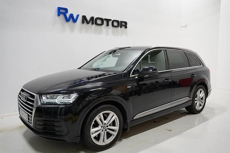 Svart Begagnad 2015 Audi Q7 S-Line SUV | 329 800 kr - Bild 1/4