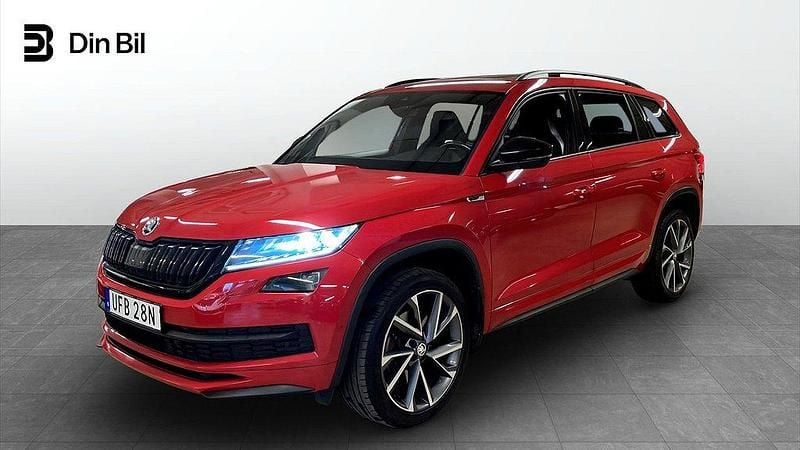 Röd Begagnad 2019 Skoda Kodiaq SportLine SUV | 329 900 kr (Lite dyr) - Bild 1/4