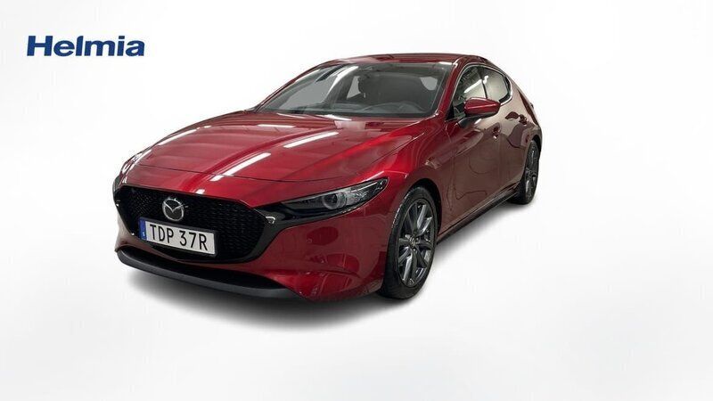 Röd Begagnad 2019 Mazda 3 Halvkombi | 209 900 kr (Marknadspris) - Bild 1/4