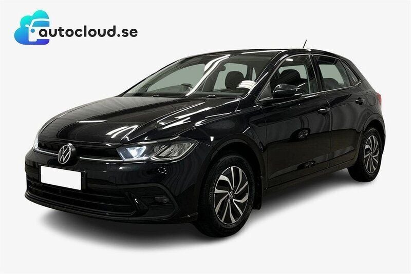 Svart Begagnad 2023 VW Polo Business Halvkombi | 239 800 kr - Bild 1/4