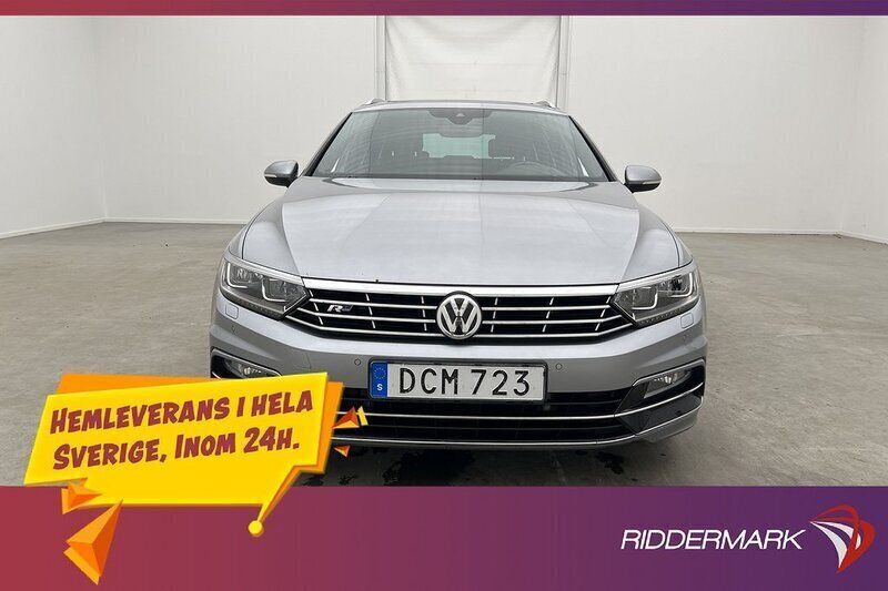 Silver Begagnad 2018 VW Passat R-line Kombi | 209 800 kr (Lite dyr) - Bild 1/4