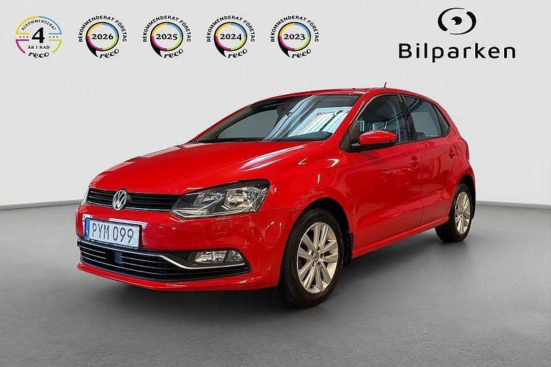 Begagnad VW Polo 90 HK (66 kW) 2015 Röd Halvkombi