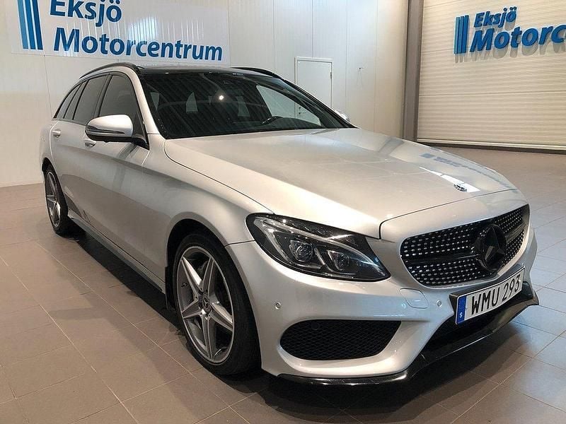 Silver Begagnad 2018 Mercedes C220 AMG line Kombi | 259 900 kr (Dyr) - Bild 1/4