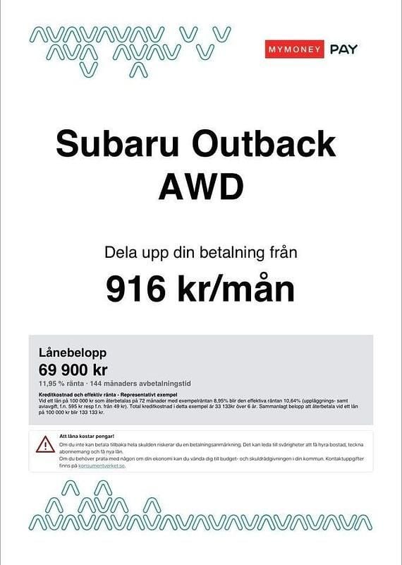 Begagnad Subaru Outback 167 HK (122 kW) 2012 Vit Kombi