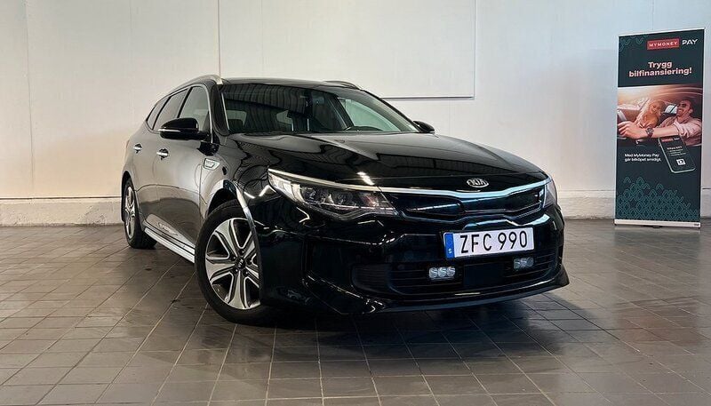Svart Begagnad 2018 Kia Optima Hybrid Advance Sedan | 139 900 kr (Marknadspris) - Bild 1/4