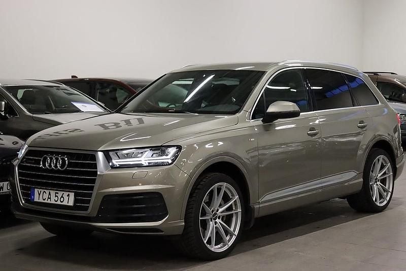 Begagnad Audi Q7 S-Line 272 HK (200 kW) 2016 Ljusbrun (brun) SUV