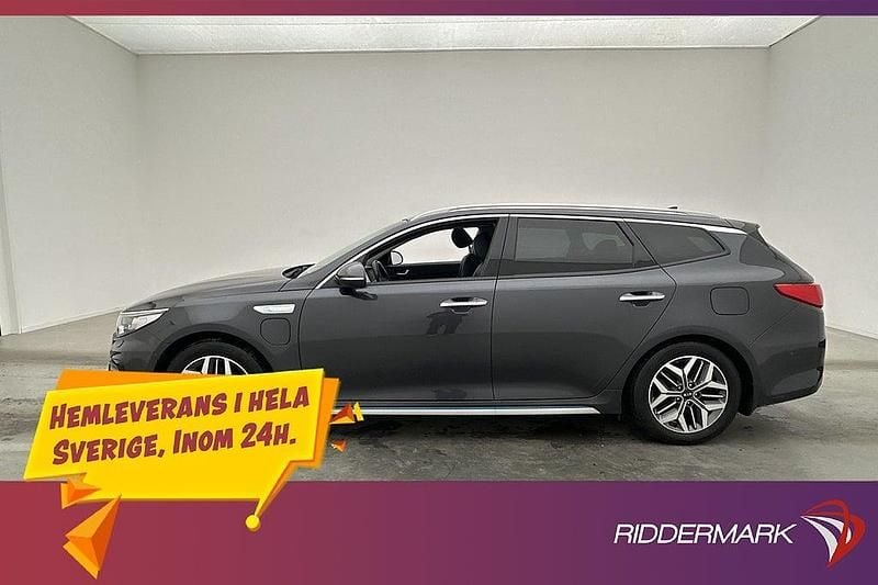 Grå Begagnad 2020 Kia Optima Hybrid Sport Sedan | 194 800 kr (Marknadspris) - Bild 1/3