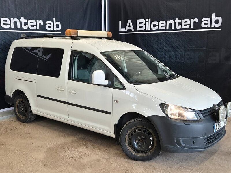 Vit Begagnad 2013 VW Caddy Maxi Minibuss | 79 900 kr (Marknadspris) - Bild 1/4
