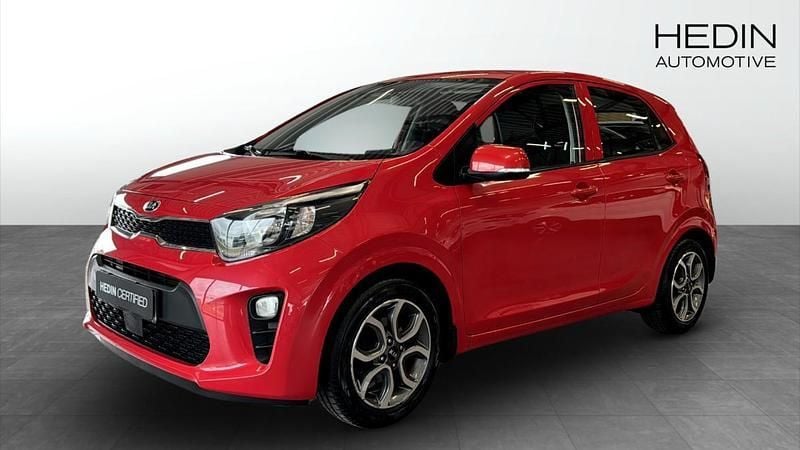 Röd (red) Begagnad 2018 Kia Picanto Advance Halvkombi | 109 000 kr (Marknadspris) - Bild 1/4