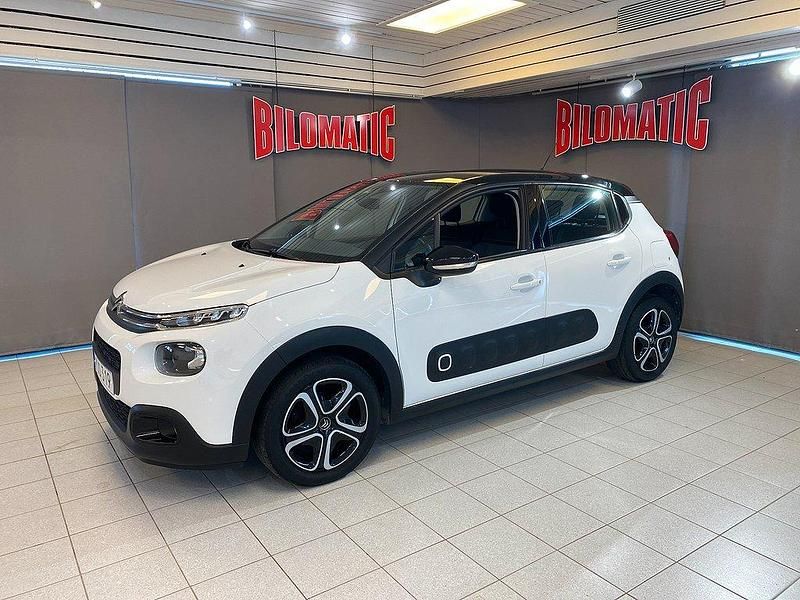 Vit Begagnad 2018 Citroën C3 Feel Halvkombi | 79 000 kr (Marknadspris) - Bild 1/4