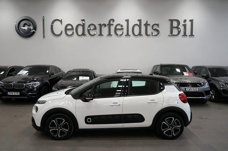 Vit Begagnad 2018 Citroën C3 PureTech Halvkombi | 114 900 kr (Marknadspris) - Bild 1/4