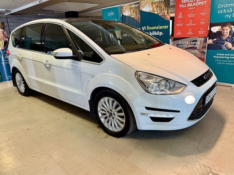 Vit Begagnad 2014 Ford S-MAX S Minibuss | 129 900 kr (Marknadspris) - Bild 1/4
