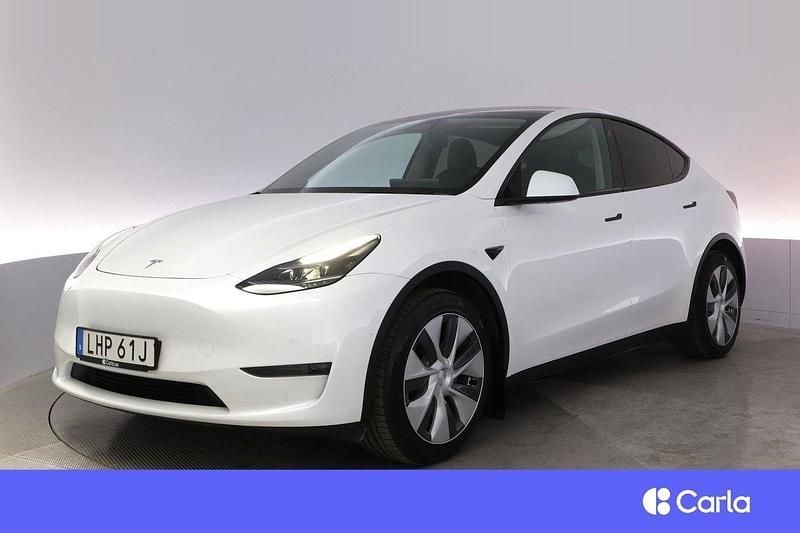 Vit Begagnad 2022 Tesla Model Y Long Range AWD SUV | 379 900 kr - Bild 1/4