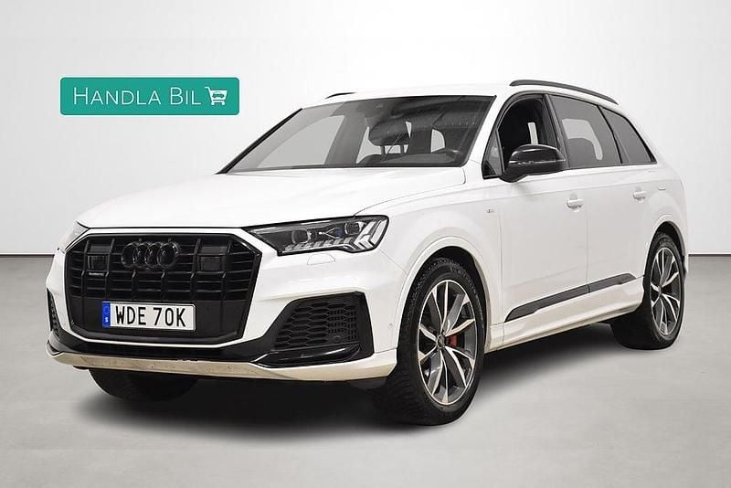 Vit Begagnad 2020 Audi Q7 S-Line SUV | 519 900 kr (Marknadspris) - Bild 1/4