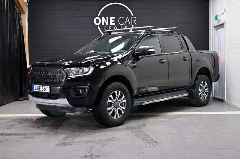 Svart Begagnad 2019 Ford Ranger Wildtrack Pickup | 274 800 kr (Marknadspris) - Bild 1/4