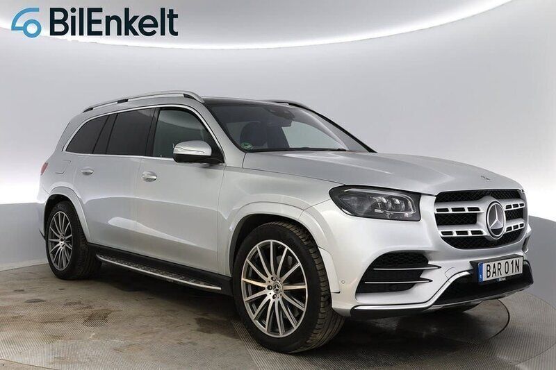 Silver Begagnad 2019 Mercedes GLS400 Premium SUV | 798 900 kr (Superpris) - Bild 1/4