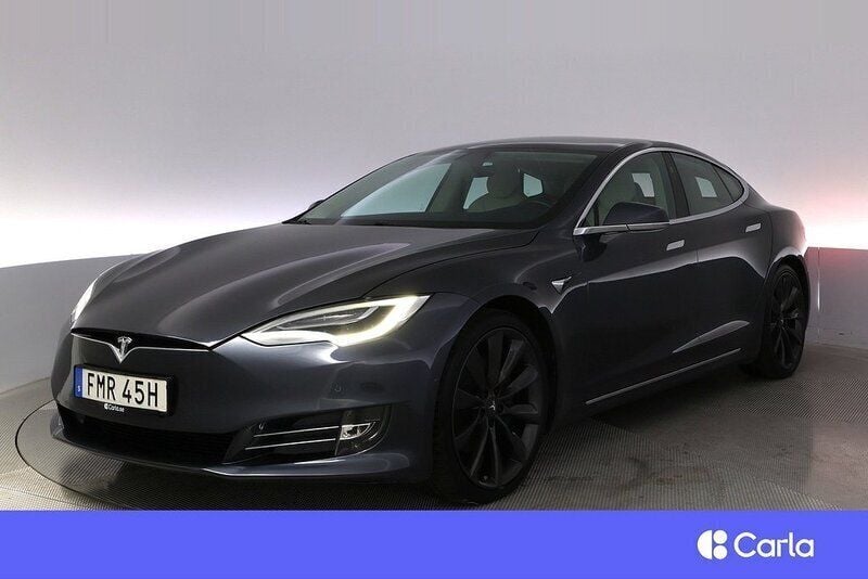Grå Begagnad 2018 Tesla Model S Sedan | 296 900 kr (Marknadspris) - Bild 1/4