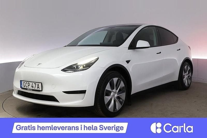 Vit Begagnad 2024 Tesla Model Y Standard Range SUV | 408 900 kr (Marknadspris) - Bild 1/4