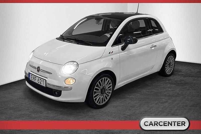 Vit Begagnad 2014 Fiat 500 Lounge Halvkombi | 64 500 kr (Bra pris) - Bild 1/4