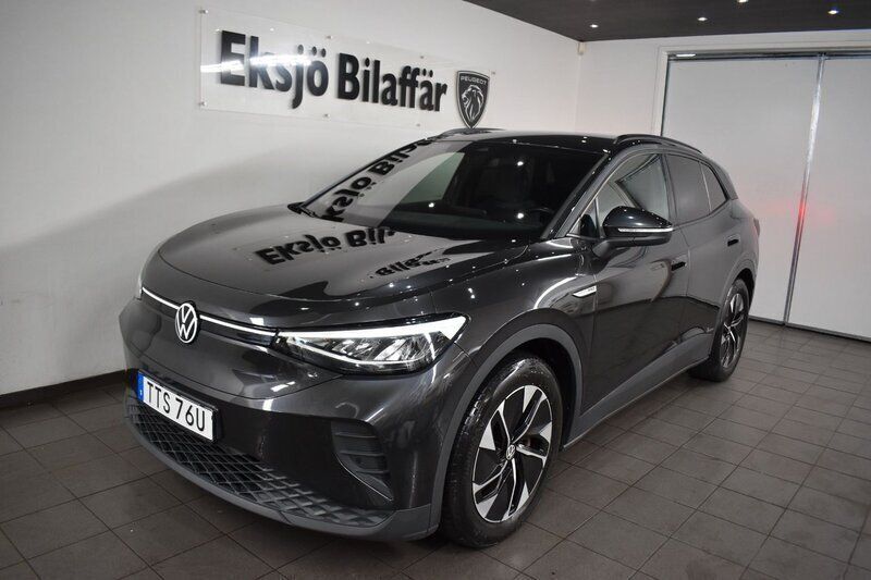 Mörkgrå (gråmetallic) Begagnad 2021 VW ID.4 Pro Performance SUV | 279 500 kr (Superpris) - Bild 1/4