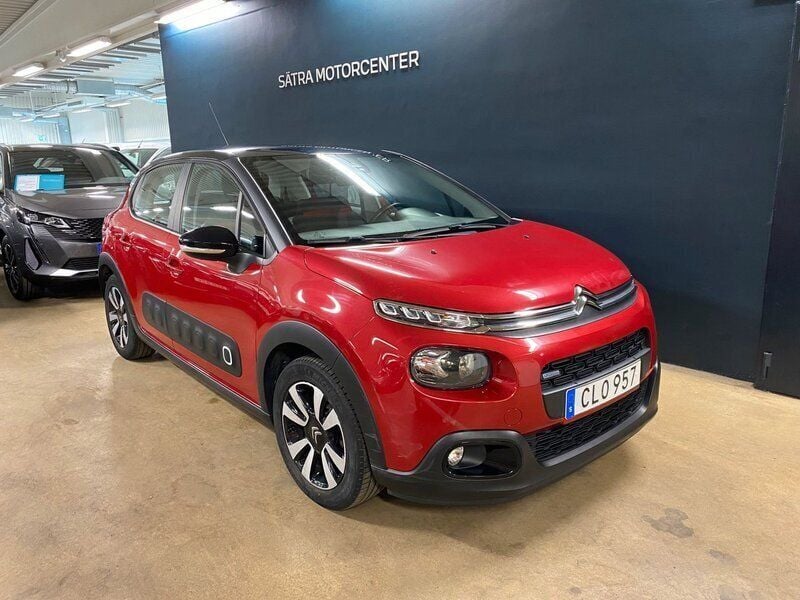 Röd Begagnad 2017 Citroën C3 Halvkombi | 109 900 kr (Lite dyr) - Bild 1/4