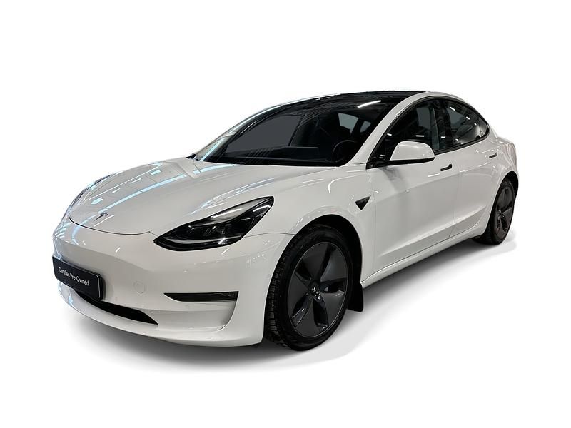 Vit Begagnad 2021 Tesla Model 3 Long Range AWD Sedan | 341 300 kr (Dyr) - Bild 1/4