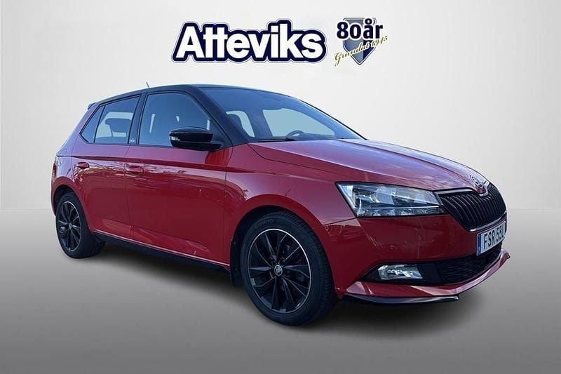 Röd Begagnad 2021 Skoda Fabia Monte Carlo Halvkombi | 164 900 kr (Marknadspris) - Bild 1/4