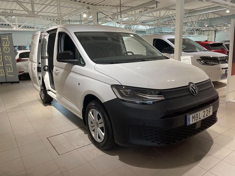 Vit Ny 2025 VW Caddy Minibuss | 374 900 kr (Marknadspris) - Bild 1/4