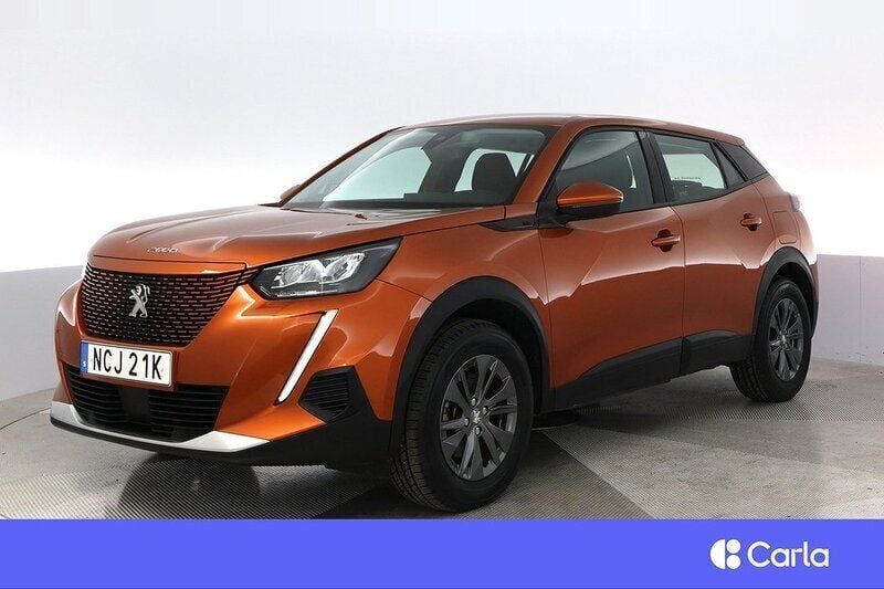 Orange Begagnad 2021 Peugeot e-2008 Active SUV | 168 900 kr (Bra pris) - Bild 1/4