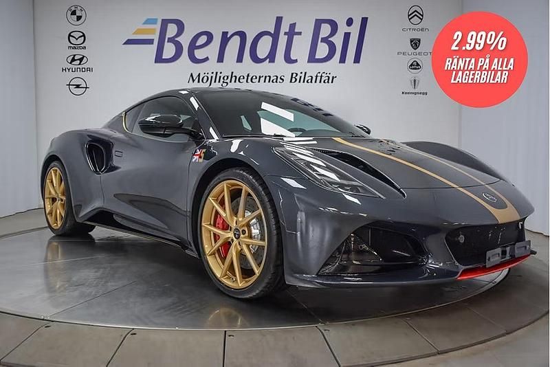 Shadow grey Begagnad 2024 Lotus Emira Sportkupé | 1 195 000 kr - Bild 1/4