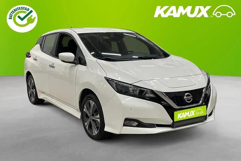 Vit Begagnad 2021 Nissan Leaf 360º Halvkombi | 184 700 kr (Marknadspris) - Bild 1/4