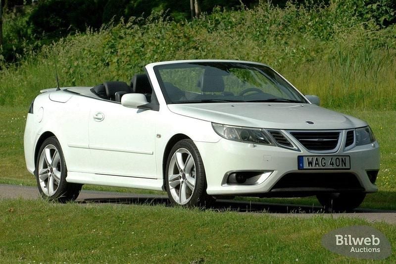 Vit Begagnad 2009 Saab 9-3 Cabriolet Aero Cab | 80 000 kr - Bild 1/4