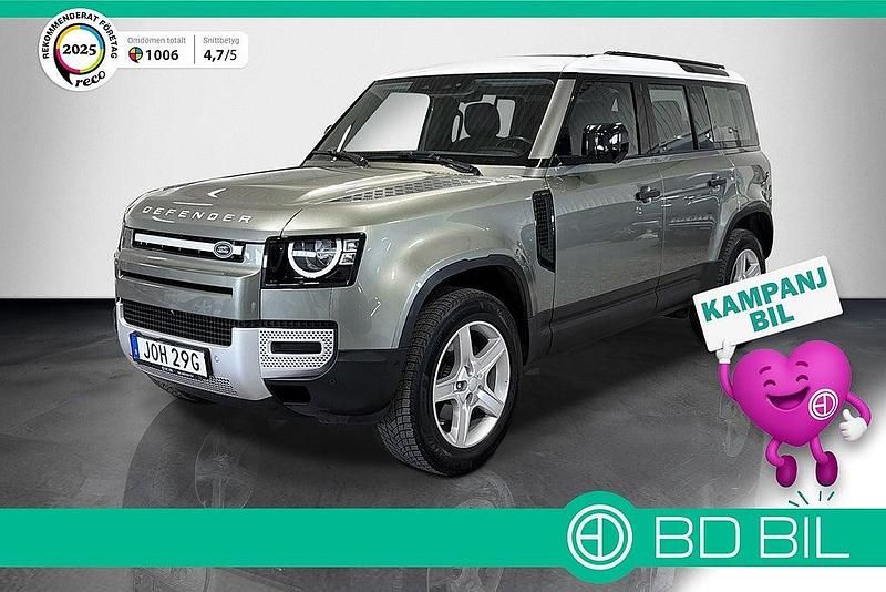 Ljusgrön (pangea green metallic) Begagnad 2020 Land Rover Defender SUV | 639 900 kr (Bra pris) - Bild 1/3