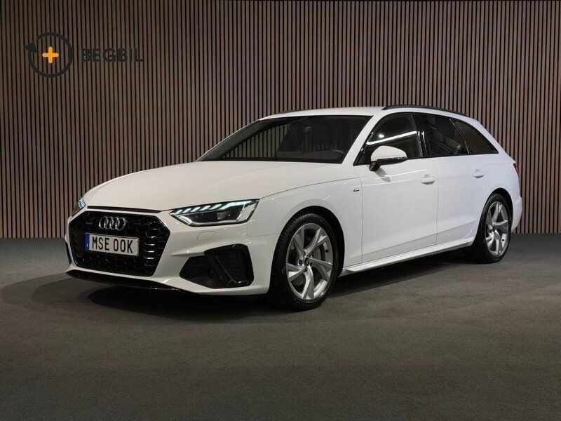 Vit Begagnad 2021 Audi A4 S-Line Kombi | 319 400 kr (Marknadspris) - Bild 1/4