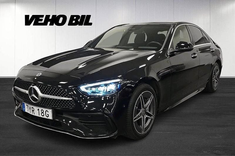 Begagnad Mercedes C300e AMG 313 HK (230 kW) 2024 Svart Sedan