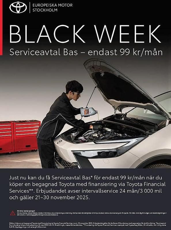 Svart Begagnad 2025 Toyota RAV4 Hybrid Sport SUV | 594 900 kr (Marknadspris) - Bild 1/1